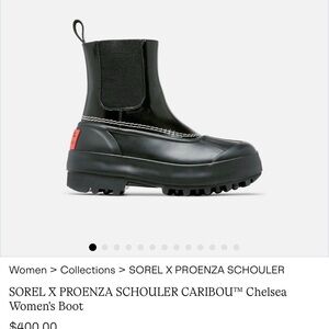 Proenza Schouler x Sorel Black Chelsea Rain Boot